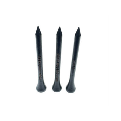 70mm Black Laser Engraved Golf Tees