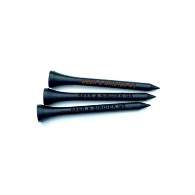 70mm Black Laser Engraved Golf Tees