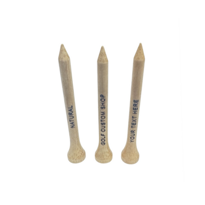 70mm Natural Wood Laser Engraved Golf Tees
