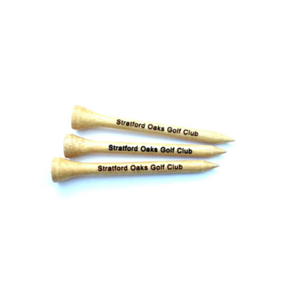 70mm Natural Wood Laser Engraved Golf Tees