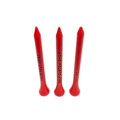 70mm Red Laser Engraved Golf Tees