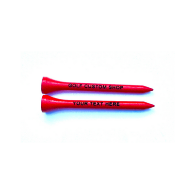 70mm Red Laser Engraved Golf Tees