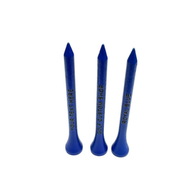 70mm Royal Blue Laser Engraved Golf Tees