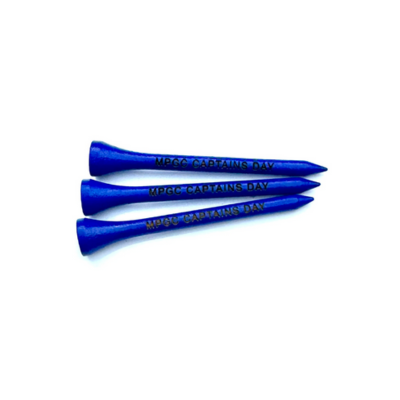 70mm Royal Blue Laser Engraved Golf Tees