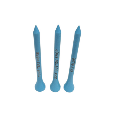 70mm Sky Blue Laser Engraved Golf Tees