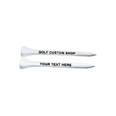 70mm White Laser Engraved Golf Tees