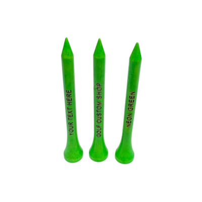 70mm Neon Green Laser Engraved Golf Tees