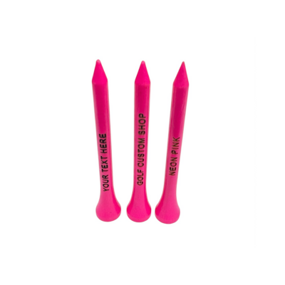 70mm Neon Pink Laser Engraved Golf Tees