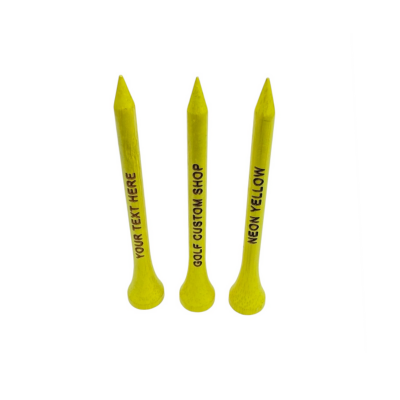70mm Neon Yellow Laser Engraved Golf Tees
