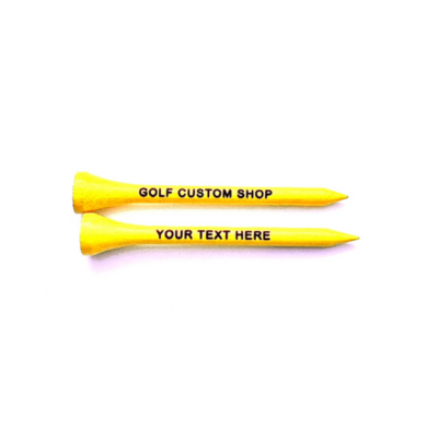 70mm Neon Yellow Laser Engraved Golf Tees