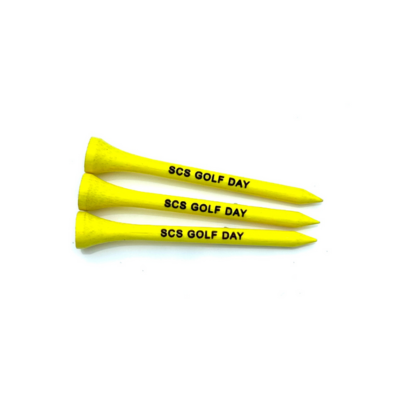 70mm Neon Yellow Laser Engraved Golf Tees