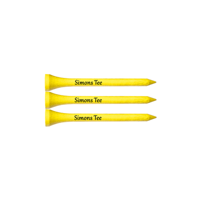 70mm Yellow Printed Golf Tees