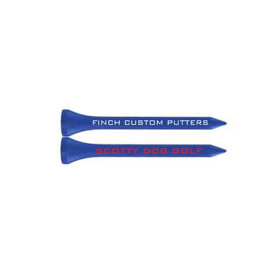 70mm Royal Blue Printed Golf Tees