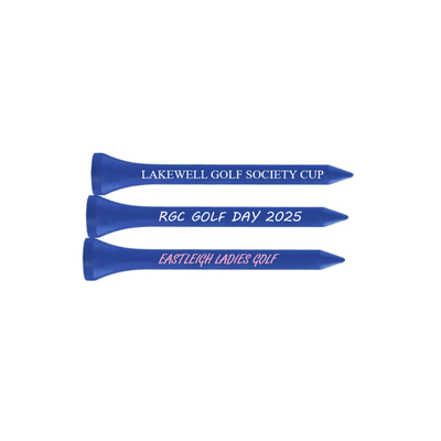 70mm Royal Blue Printed Golf Tees