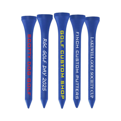55mm Royal Blue Printed Golf Tees