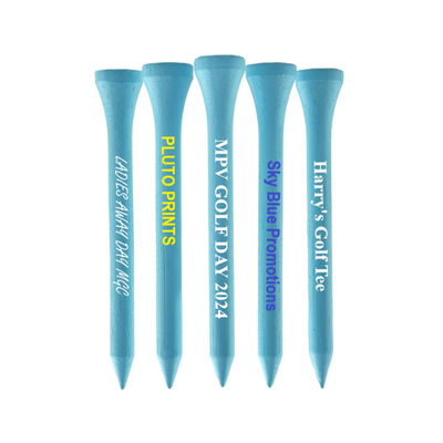 55mm Sky Blue Printed Golf Tees