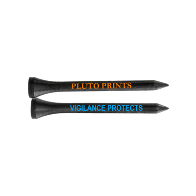 70mm Black Printed Golf Tees